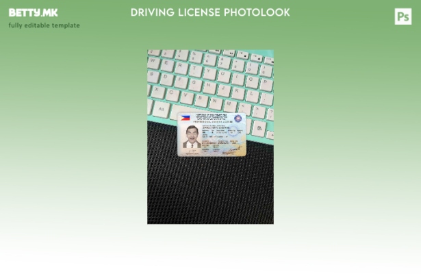 модерен стил Филипински возачка дозвола photolook ПРЕДЕН шаблон